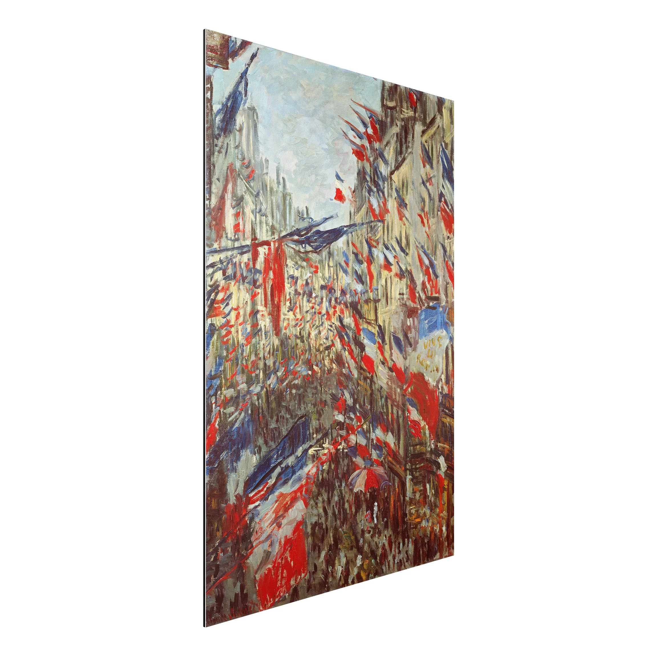 Alu-Dibond Bild Claude Monet - Straße im Flaggenschmuck günstig online kaufen