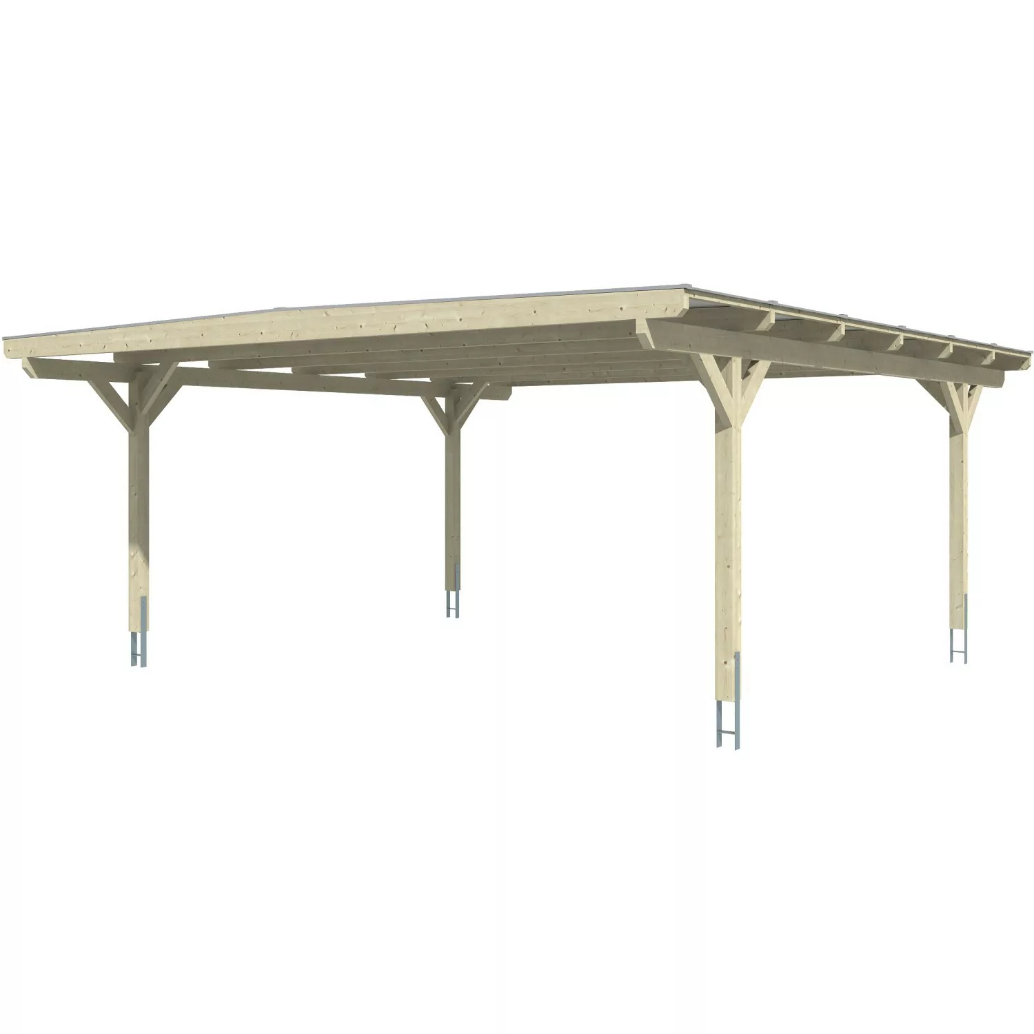 Skan Holz Carport Odenwald Eiche hell 640 x 648 cm günstig online kaufen