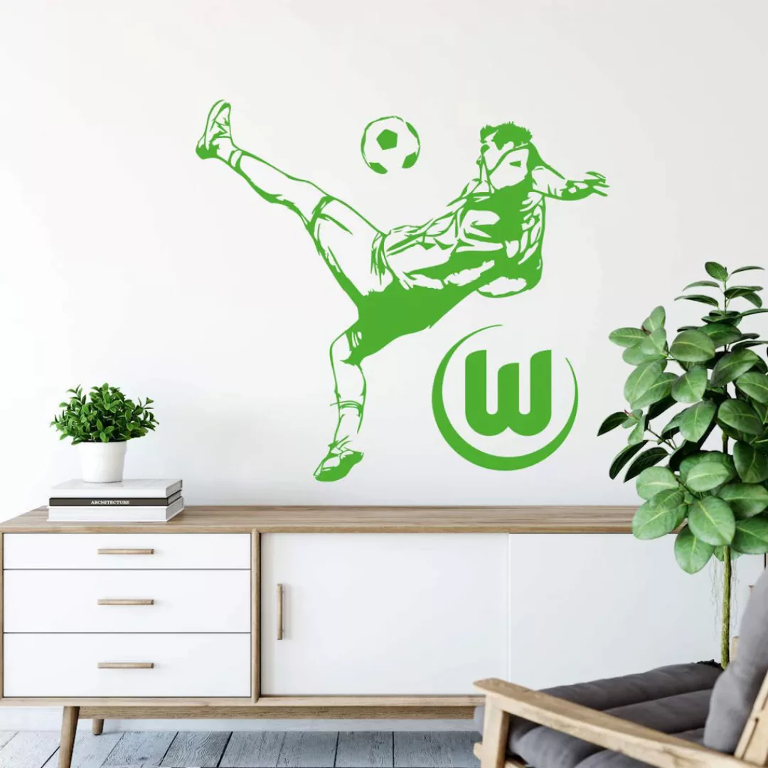 Wall-Art Wandtattoo »VfL Wolfsburg Fußballspieler«, (1 St.), selbstklebend, günstig online kaufen