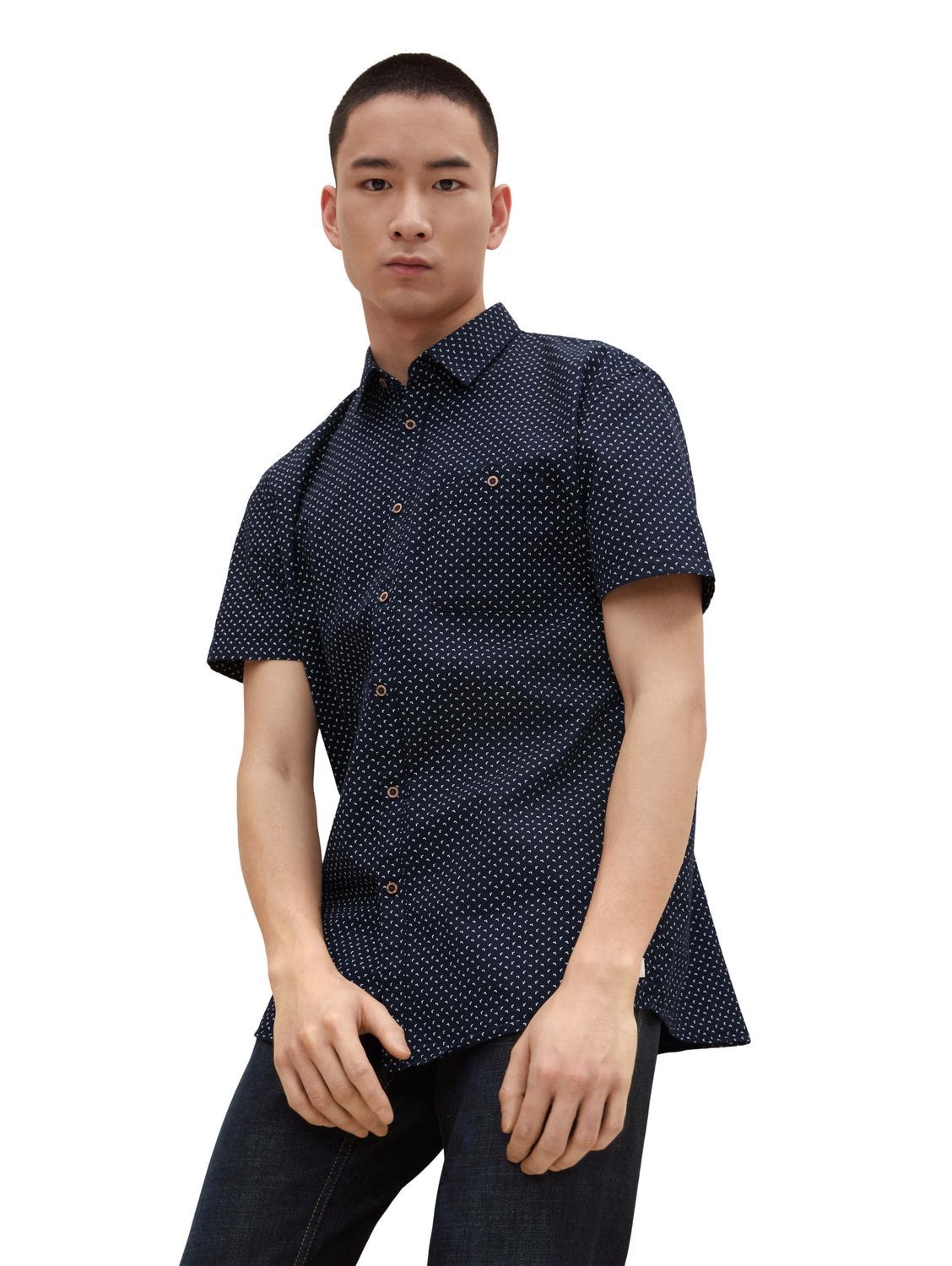 Tom Tailor Denim Herren Hemd FITTED STRUCTUR günstig online kaufen