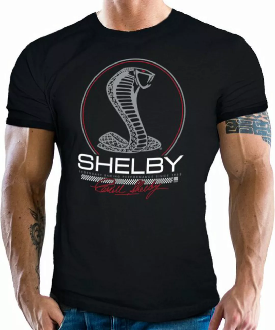 GASOLINE BANDIT® T-Shirt für US Muscle Car Fans - Original Shelby: Cobra Ra günstig online kaufen