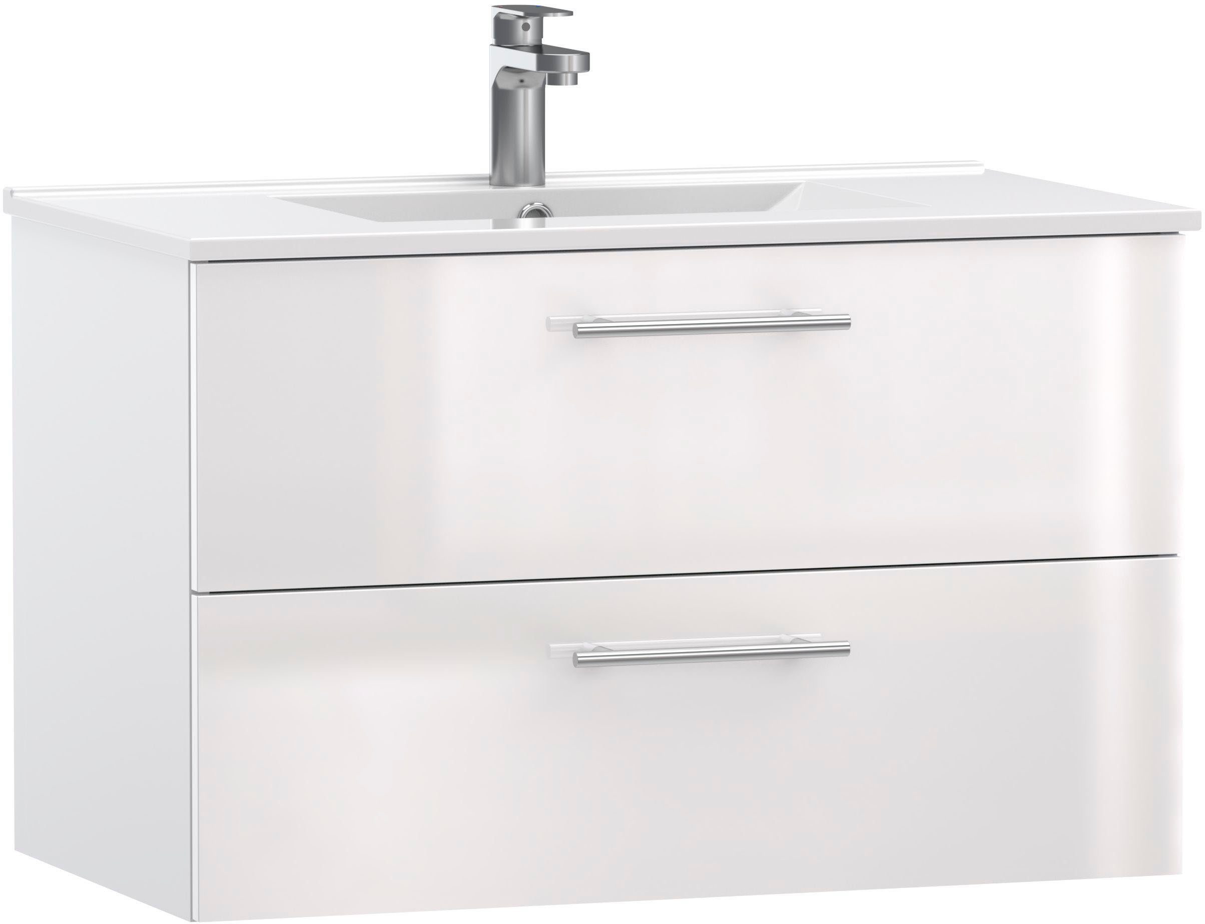 welltime Waschtisch "Athen Badschrank Badezimmer WC Unterschrank mit Becken günstig online kaufen