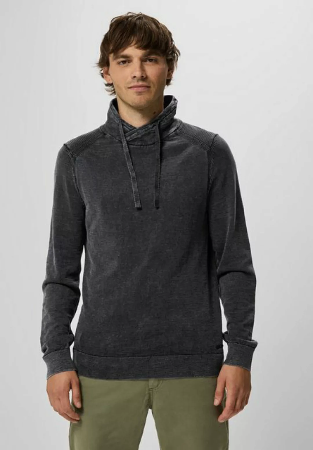 STREET ONE MEN Stehkragenpullover, aus reiner Baumwolle günstig online kaufen