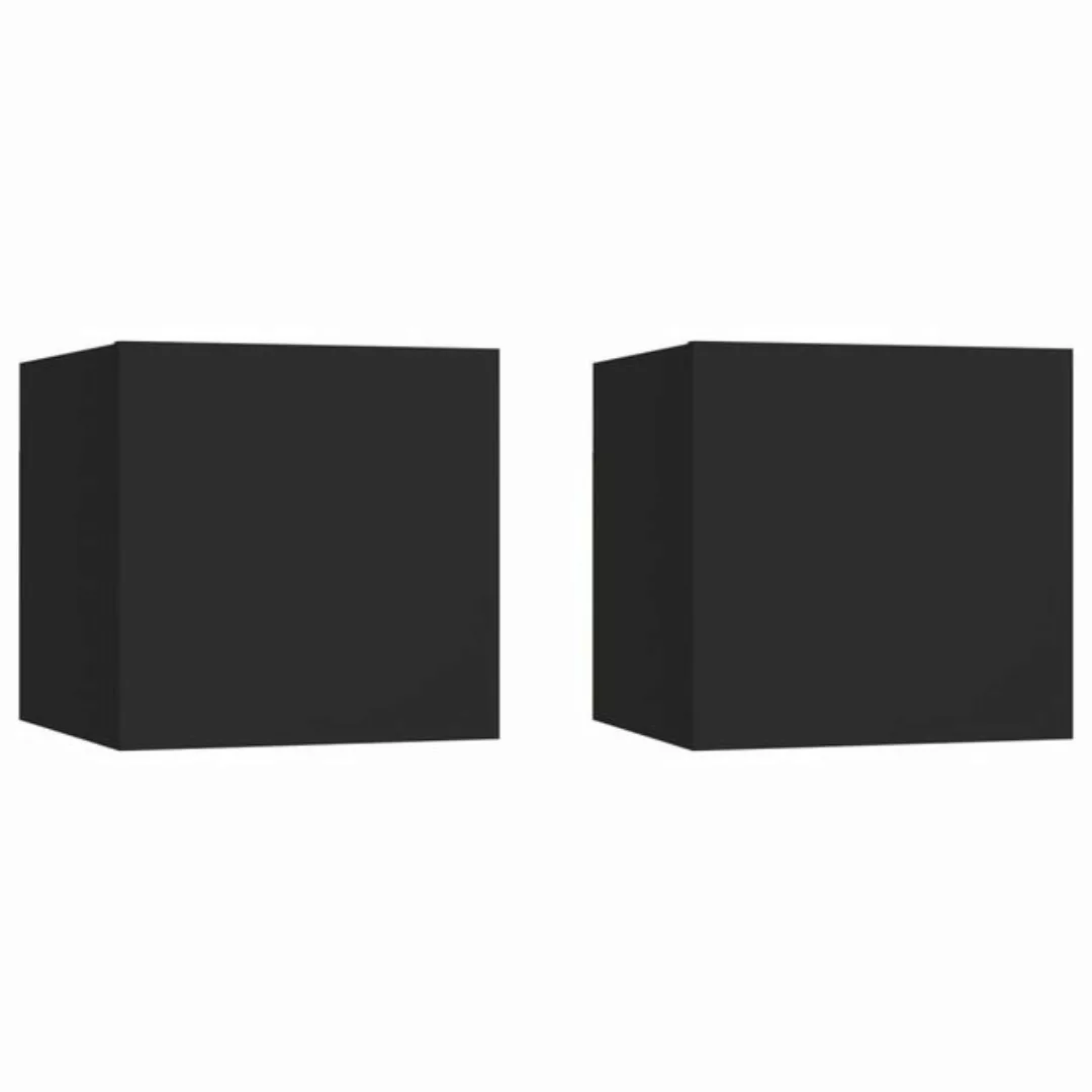 Tv-wandschränke 2 Stk. Schwarz 30,5x30x30 Cm günstig online kaufen