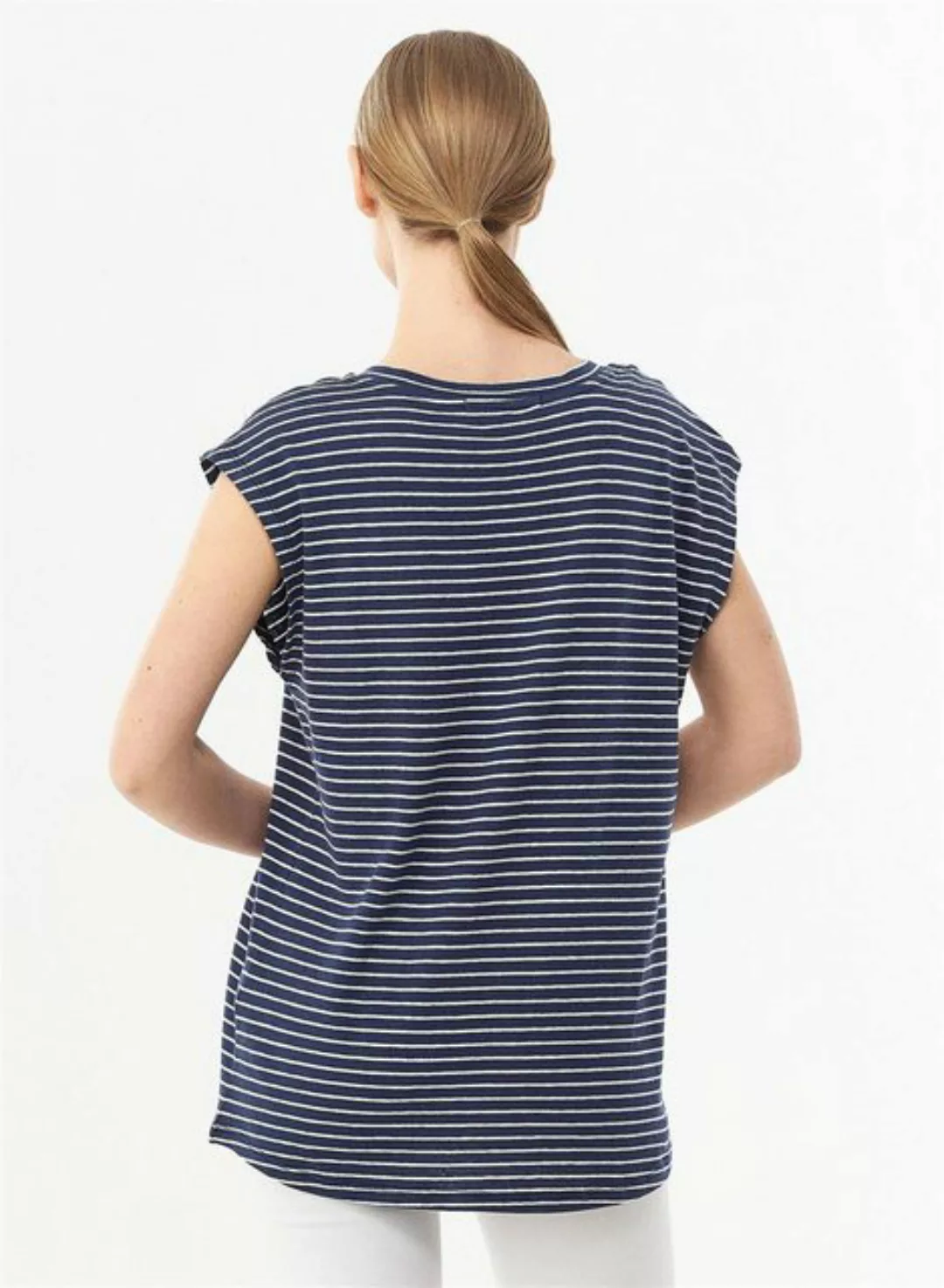 ORGANICATION T-Shirt Women's Striped T-Shirt in Navy/Off White günstig online kaufen