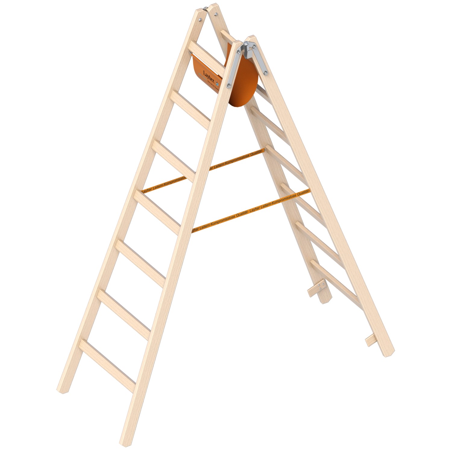 Layher 1038 Holzstehleiter 2x7 Sprossen günstig online kaufen