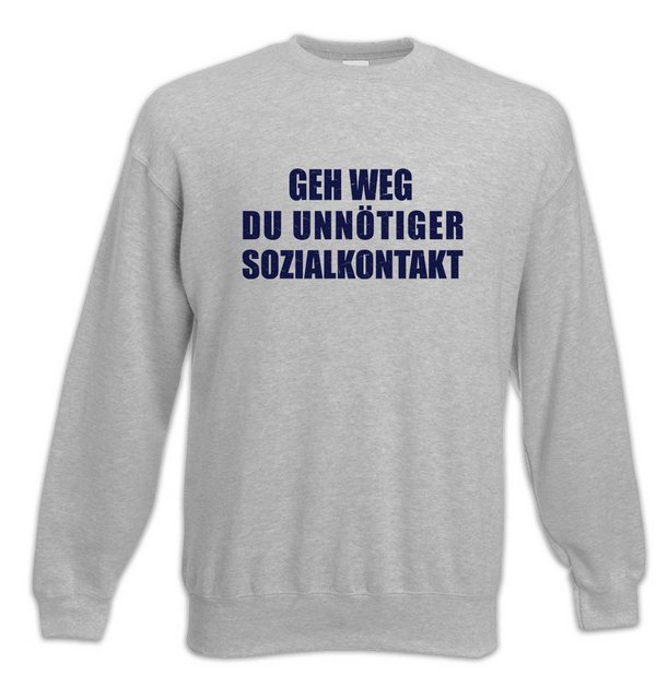 Urban Backwoods Sweatshirt Geh Weg Du Unnötiger Sozialkontakt Sweatshirt Me günstig online kaufen