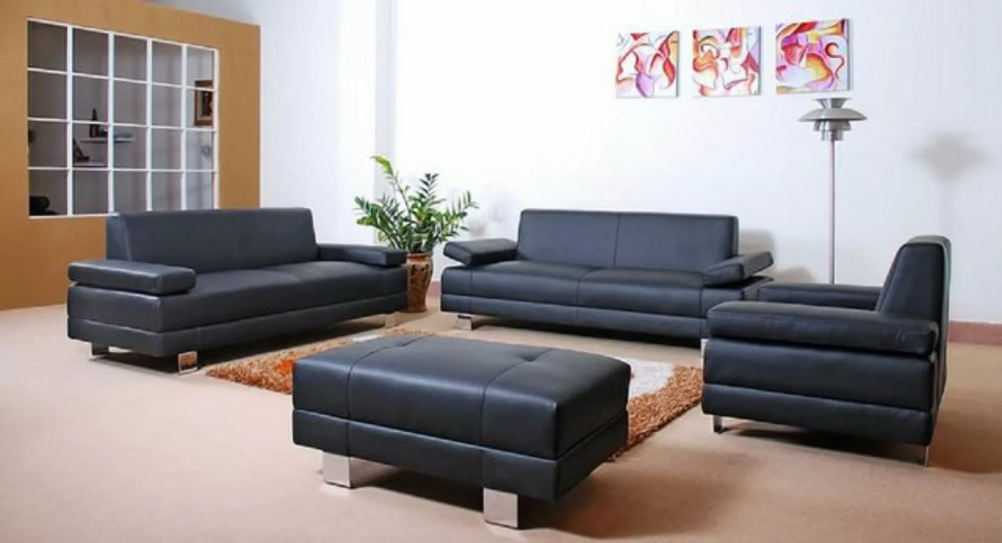 JVmoebel Sofa Sofagarnitur Design Couchen Sofas 311 Sitzer Set Leder Sofa P günstig online kaufen