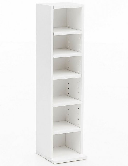 Wohnling Bücherregal Design Bücherregal WL5.336 Weiß 21x91x25,5 cm mit 6 Fä günstig online kaufen