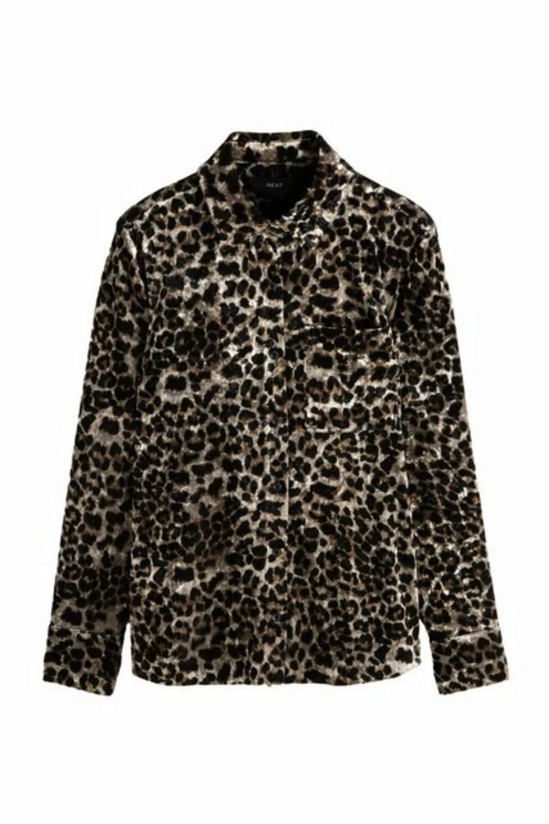 Next Langarmbluse Samtige Partybluse mit Animal-Print (1-tlg) günstig online kaufen