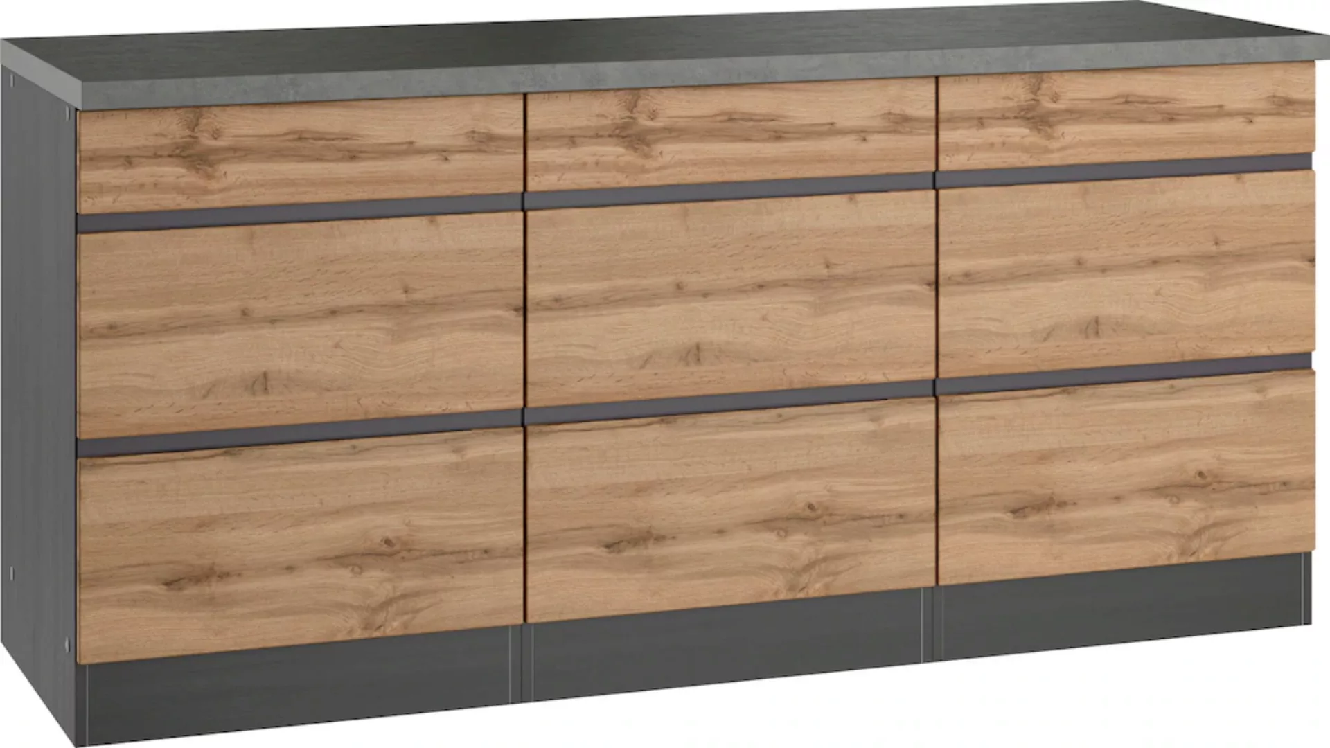 KOCHSTATION Unterschrank "KS-Riesa", Breite 180 cm, MDF-Fronten günstig online kaufen