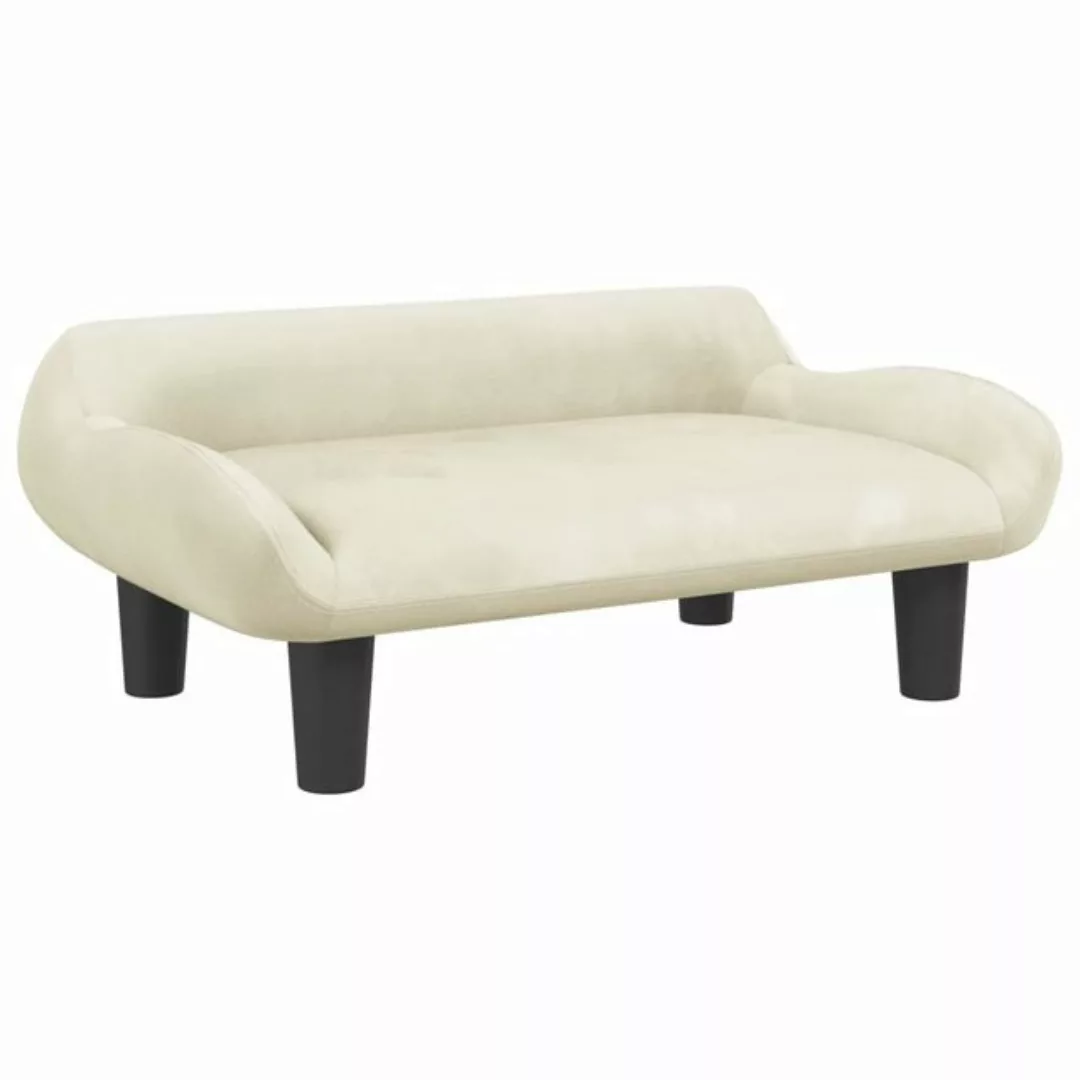 vidaXL Kindersofa Kindersofa Creme 70x40x24 cm Samt Kindercouch Kindermöbel günstig online kaufen