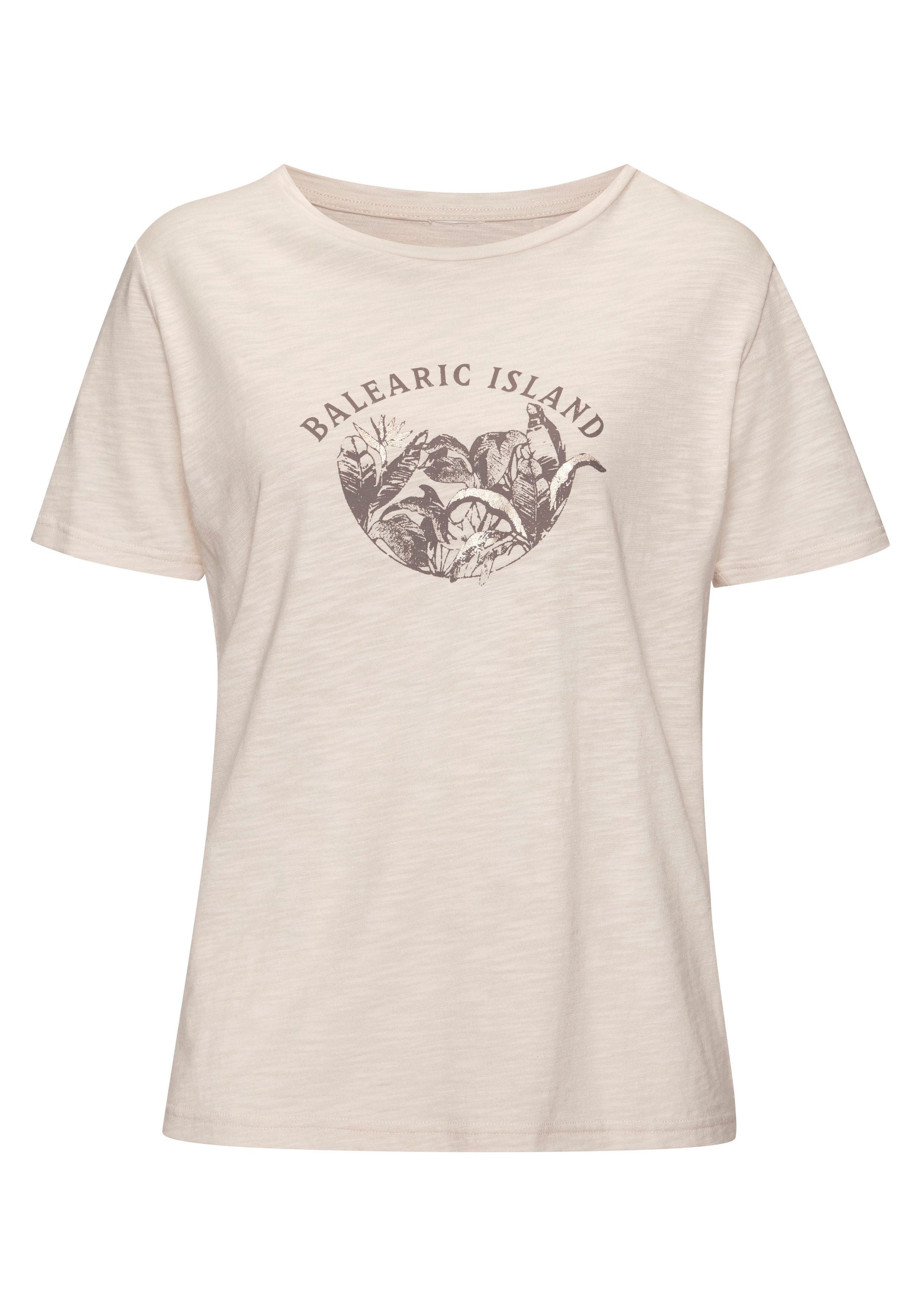 Vivance T-Shirt "mit schimmerndem Frontprint", aus weicher Baumwoll-Qualitä günstig online kaufen