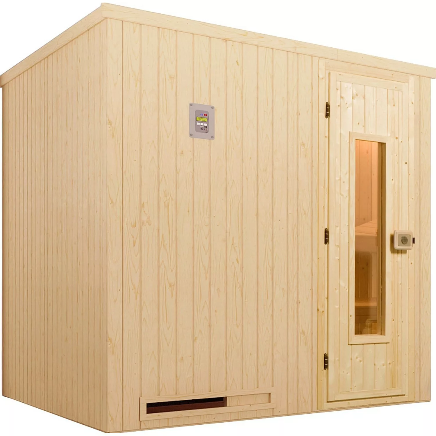 Weka Elementsauna Halmstad 2 Sparset 5,4 kW Kompakt Holztür günstig online kaufen