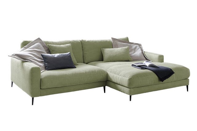 KAWOLA Ecksofa, Sofa Cord, Recamiere links od. rechts, versch. Farben günstig online kaufen