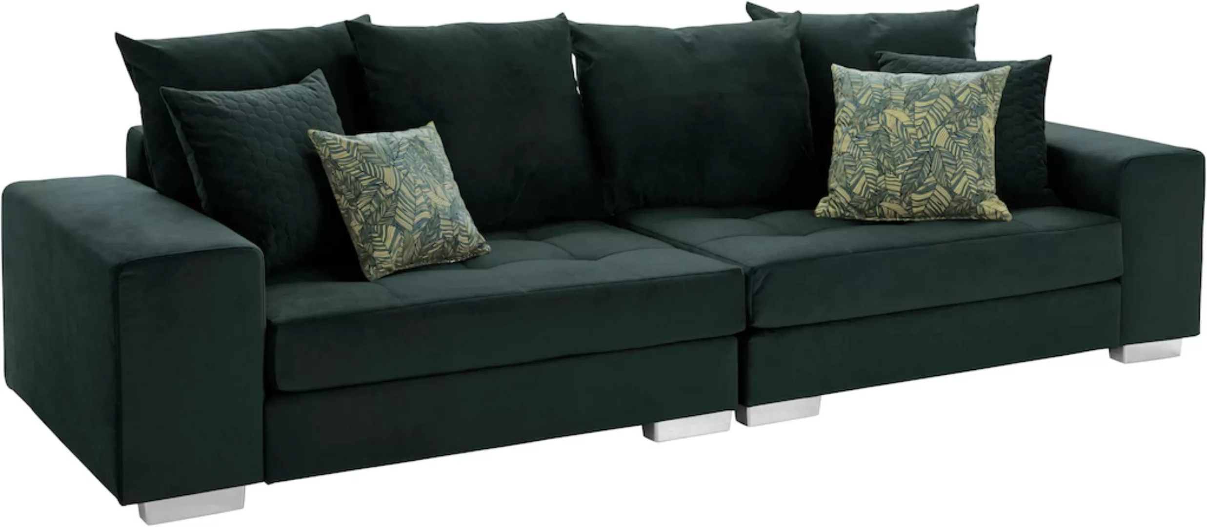 INOSIGN Big-Sofa "Vale", mit Steppung im Sitzbereich, Federkern und Zierkis günstig online kaufen