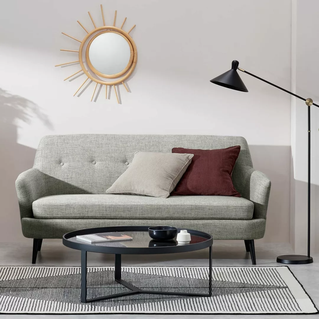 Verne 3-Sitzer Sofa, Blassgrau - MADE.com günstig online kaufen