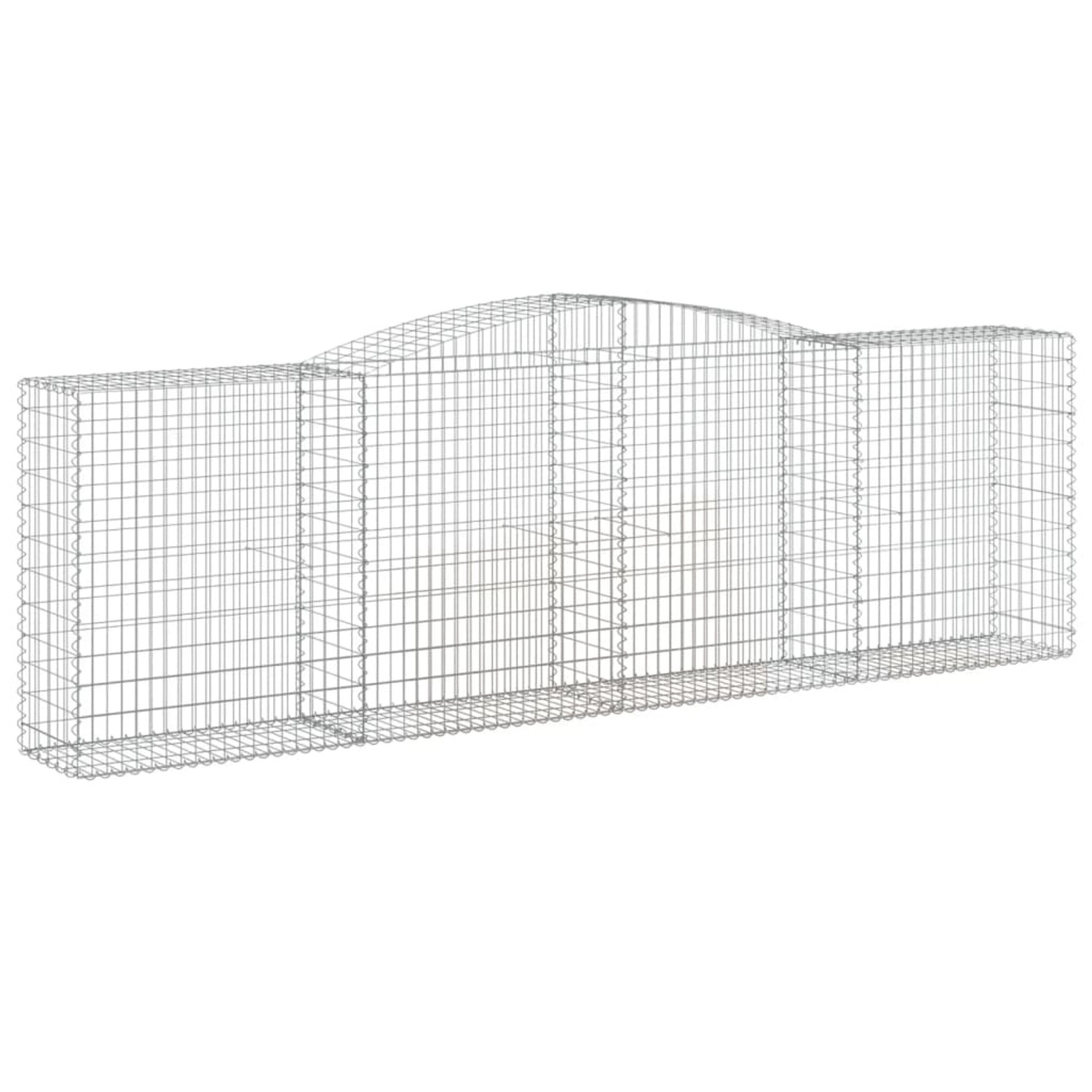 vidaXL Gabionen mit Hochbogen 7 Stk 400x50x120/140cm Eisen 1635427 günstig online kaufen
