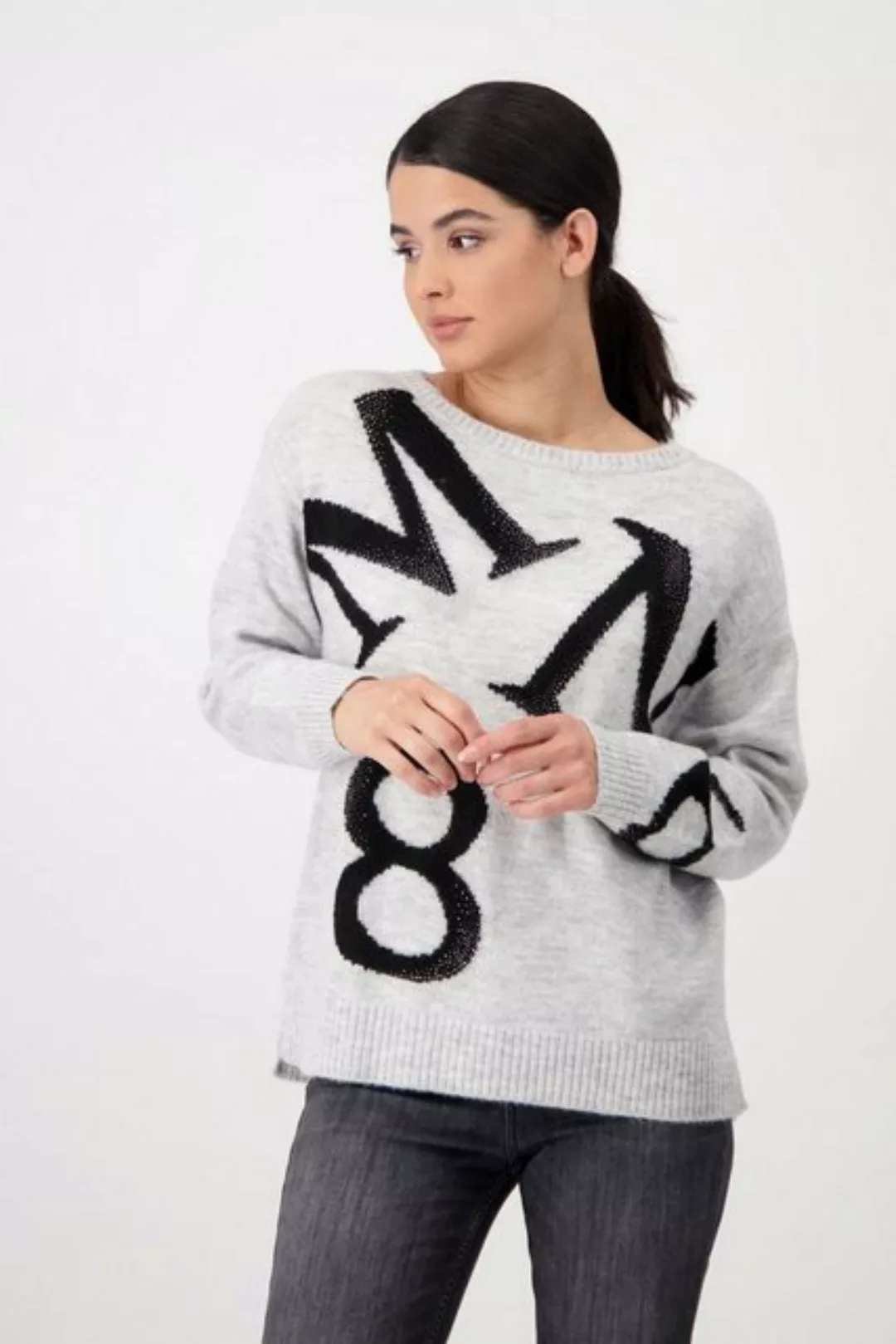 Monari Strickpullover mit Rautenmuster günstig online kaufen