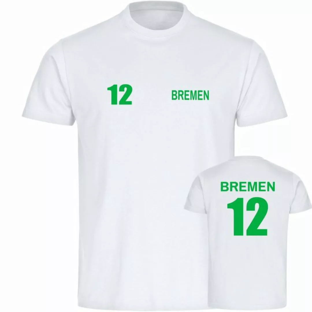 multifanshop T-Shirt Herren Bremen - Trikot Nummer 12 - Männer günstig online kaufen