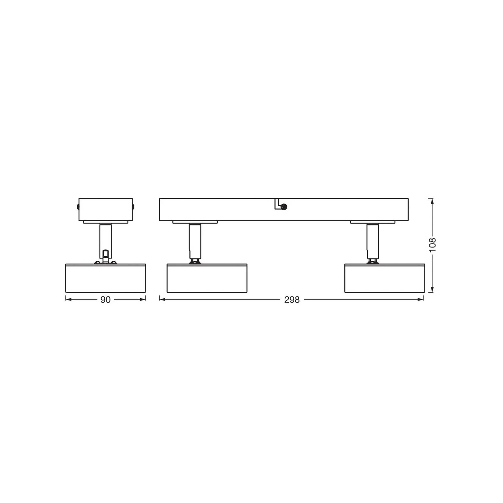 OSRAM LED-Deckenstrahler PLUTO, schwarz, 2 Spots, 3.000 K günstig online kaufen