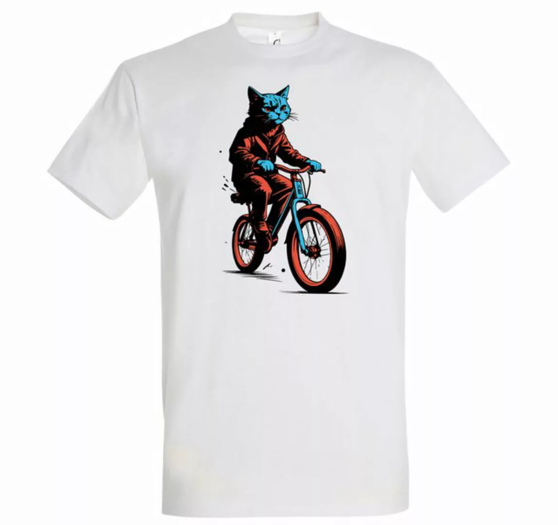 Youth Designz Print-Shirt Katze Fahrrad Herren T-Shirt mit modischem Frontp günstig online kaufen