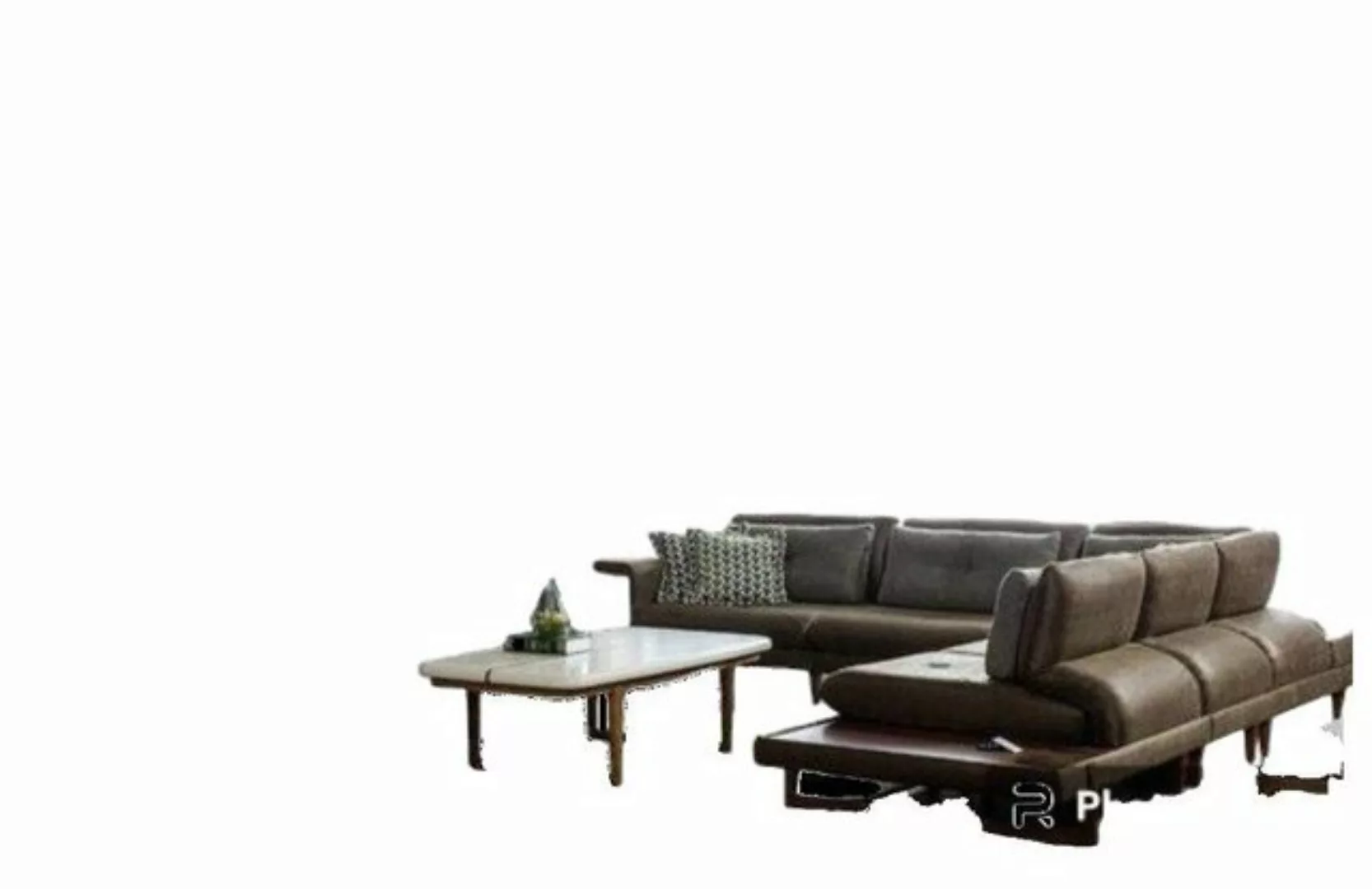 JVmoebel Ecksofa Wohnzimmer Set Luxus Möbel L-Form Sofa Sessel Textil Möbel günstig online kaufen