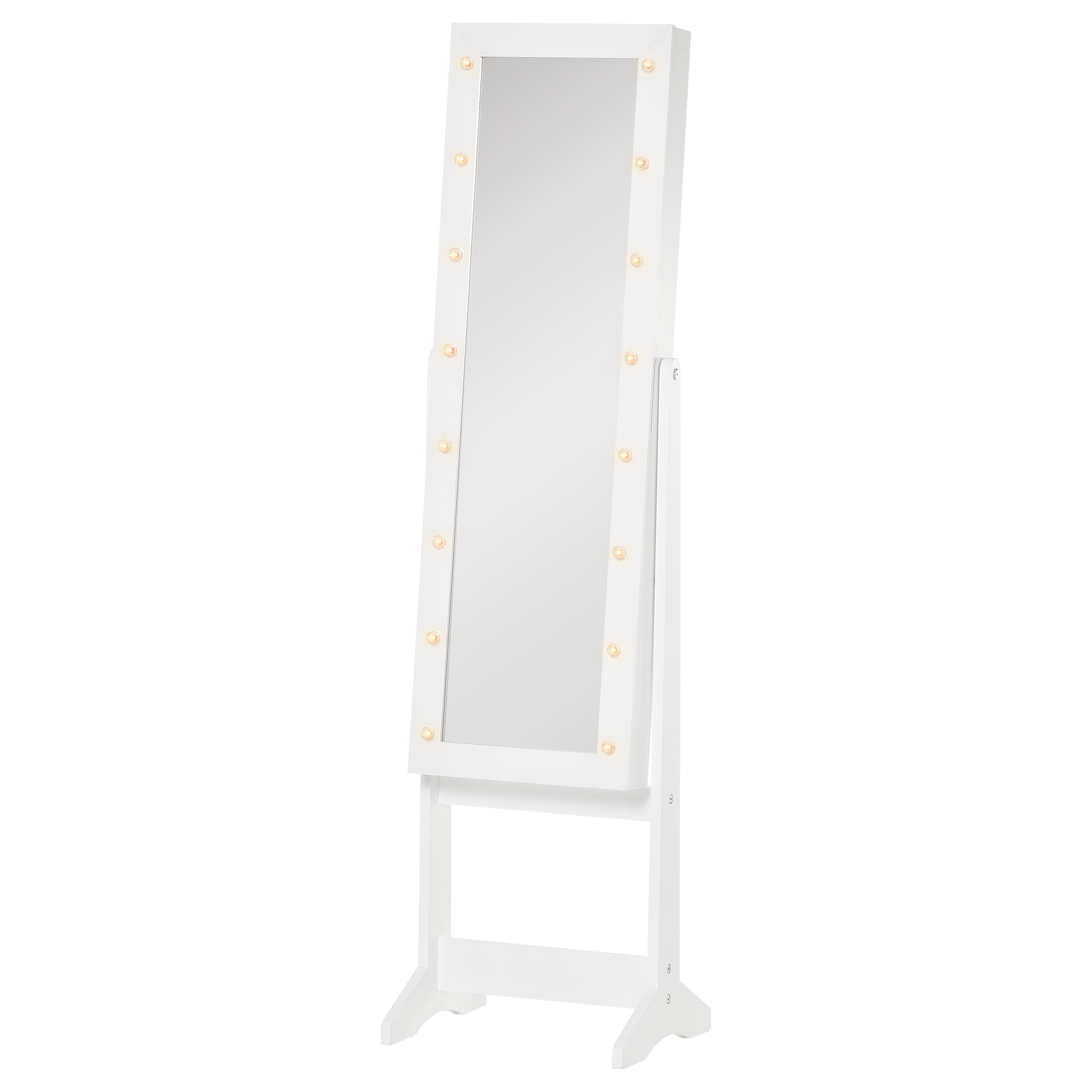 HOMCOM LED Schmuckschrank mit Spiegel Spiegelschrank Standspiegel Schmuckre günstig online kaufen