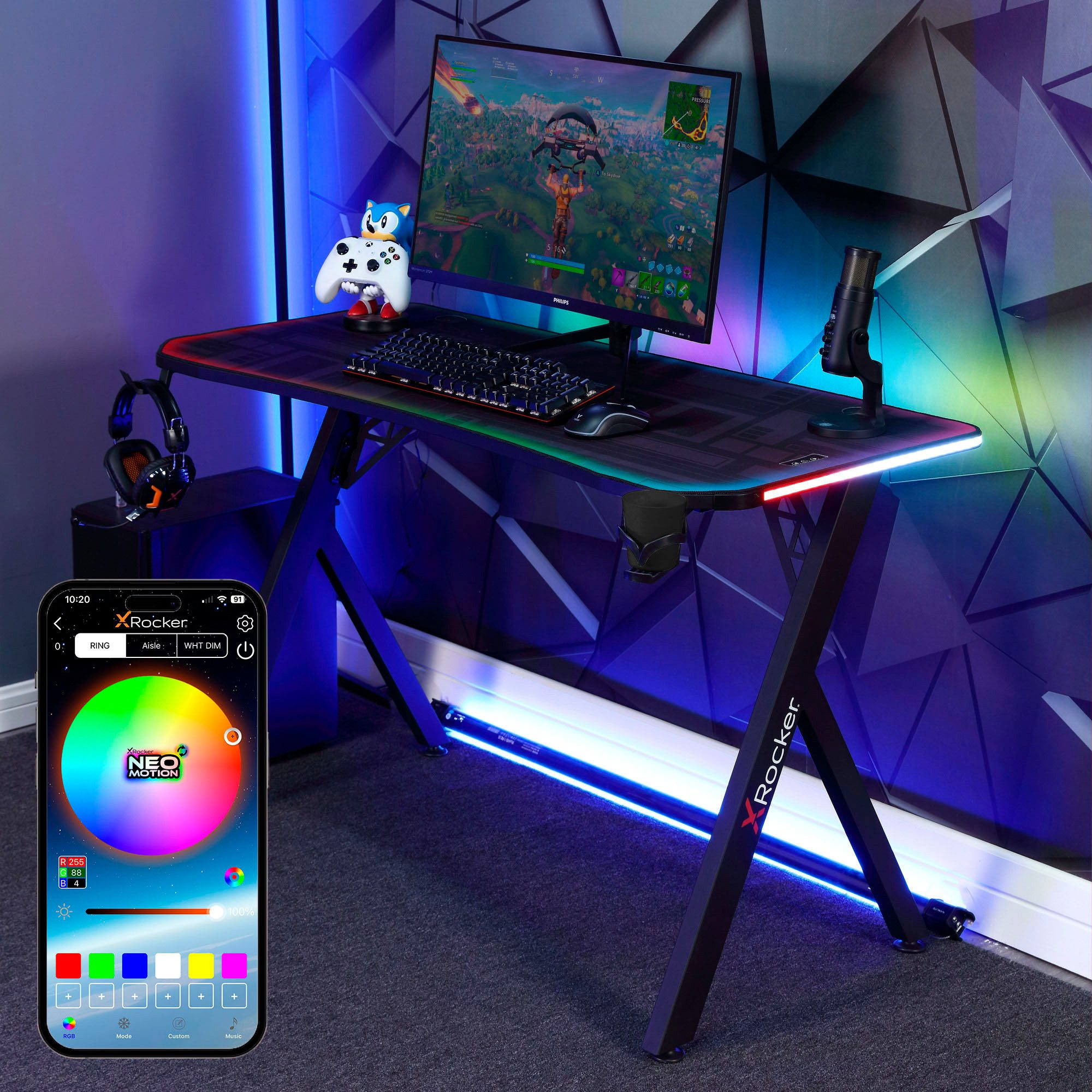 X Rocker Gamingtisch Lumio RGB - günstig online kaufen