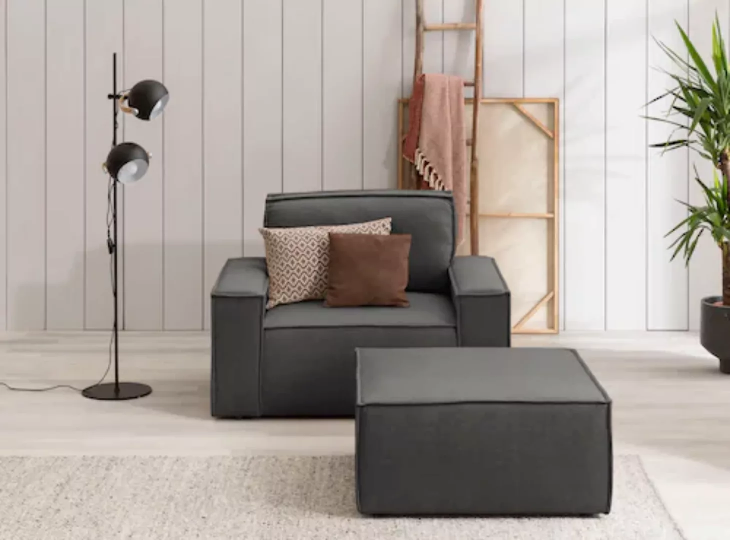 Home affaire Sessel »SHERWOOD«, Loveseat und Hocker im Set, passend zur Pol günstig online kaufen