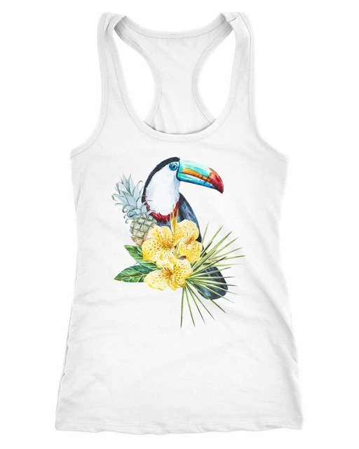 Neverless Tanktop Damen Tank-Top Tucan Ananas Tropical Summer Jungle Paradi günstig online kaufen