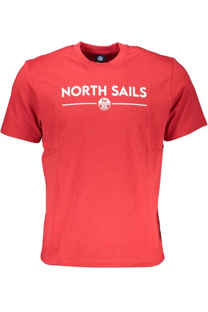 North Sails T-Shirt Kurzärmliges Herren-Shirt in Rot mit Rundhals und günstig online kaufen