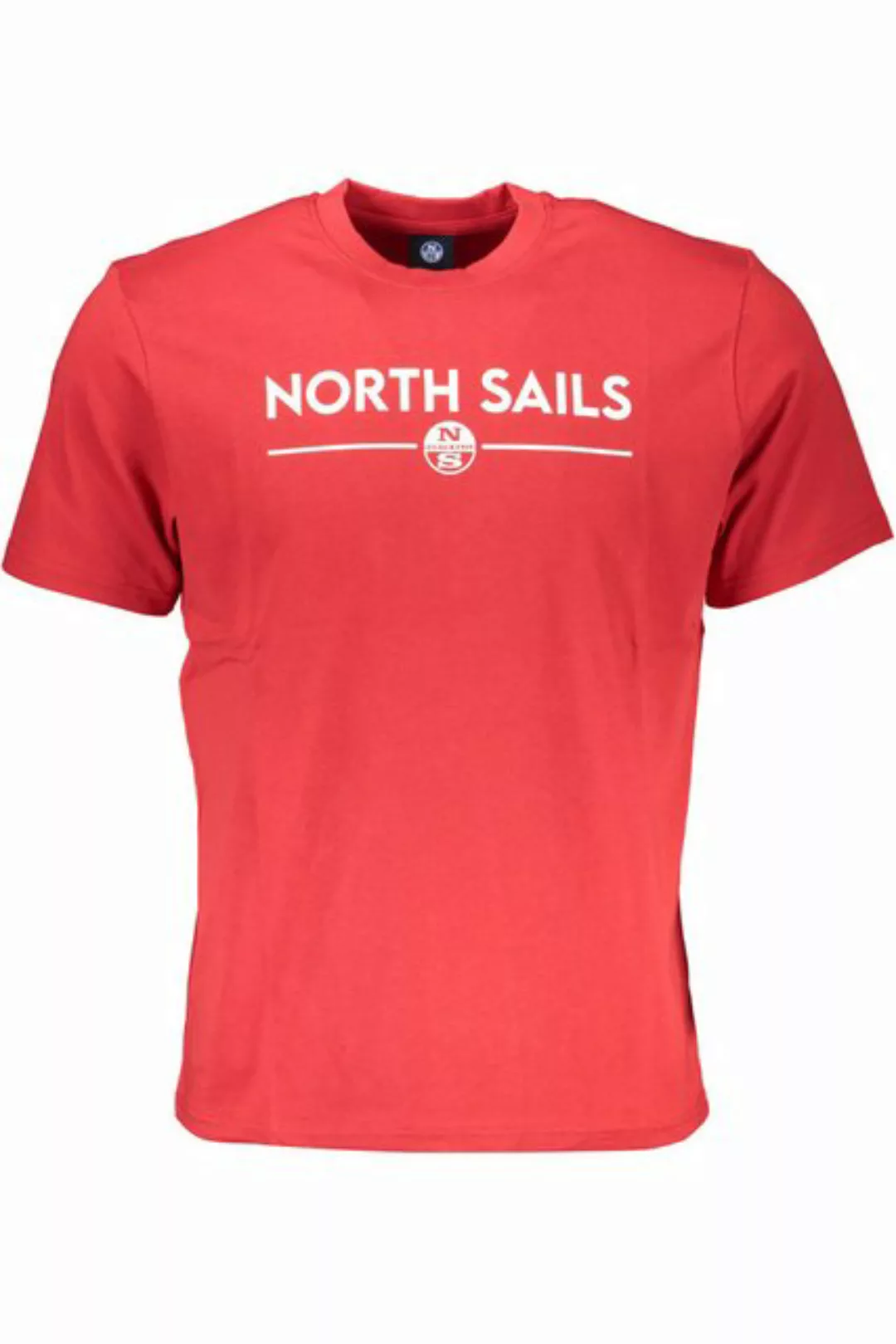 North Sails T-Shirt Kurzärmliges Herren-Shirt in Rot mit Rundhals und günstig online kaufen