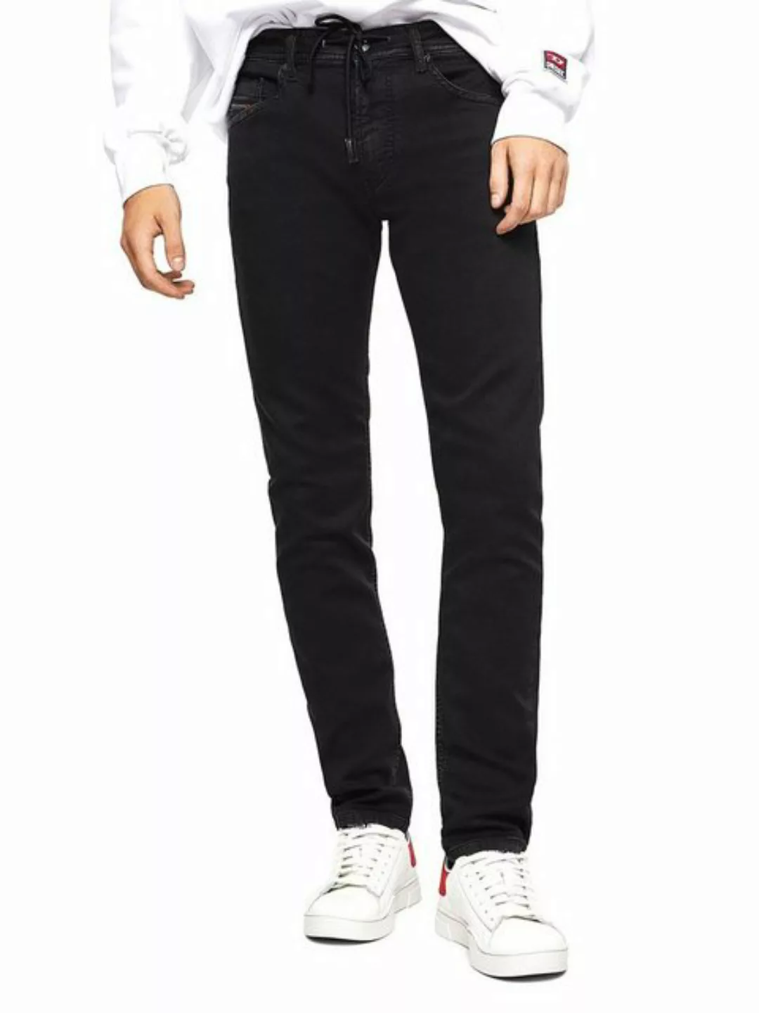 Diesel Slim-fit-Jeans Stretch Jogg Jeans Hose Schwarz Thommer 0687Z günstig online kaufen