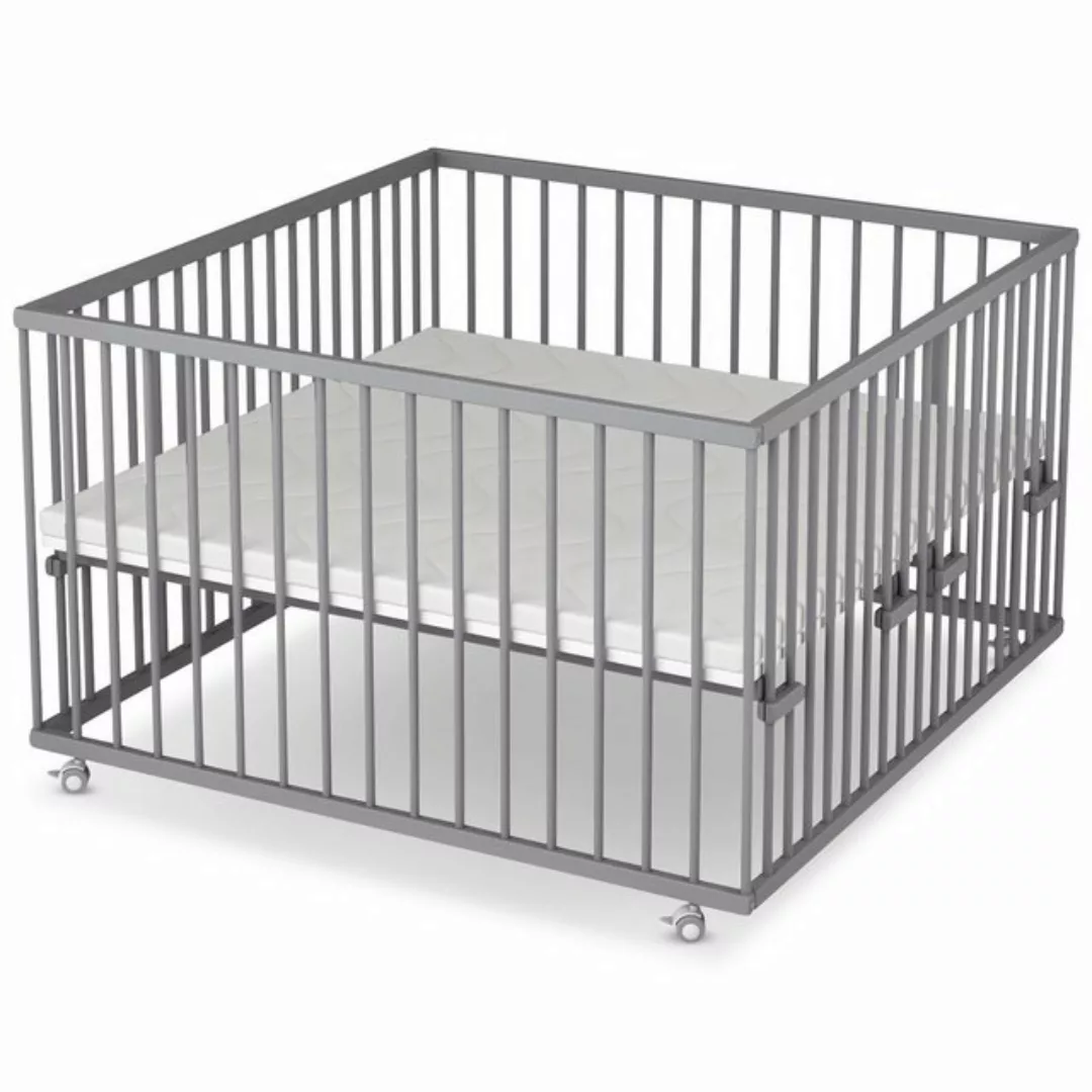 Sämann Babybett Laufgitter XXL 120x120 cm mit Matratze SleepPlus & Lattenro günstig online kaufen