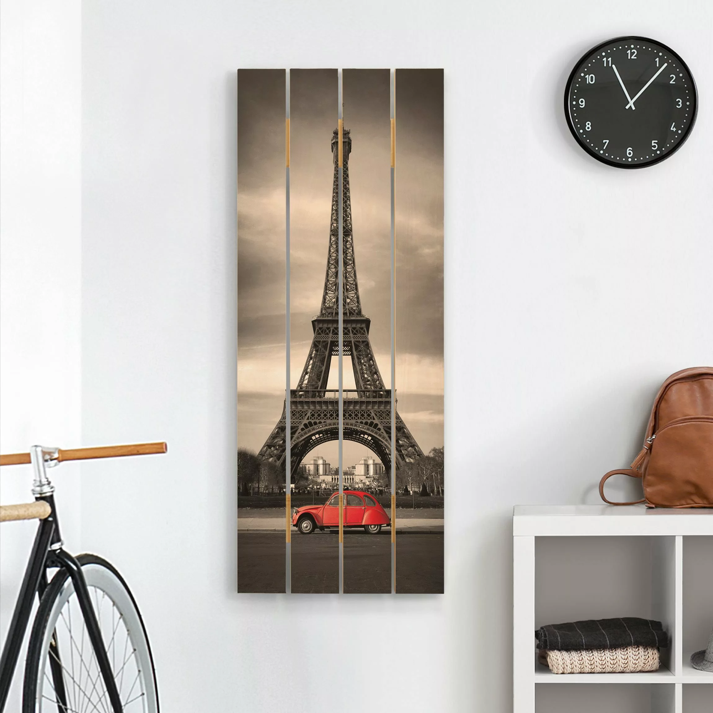 Holzbild Plankenoptik Architektur & Skyline - Hochformat Spot on Paris günstig online kaufen