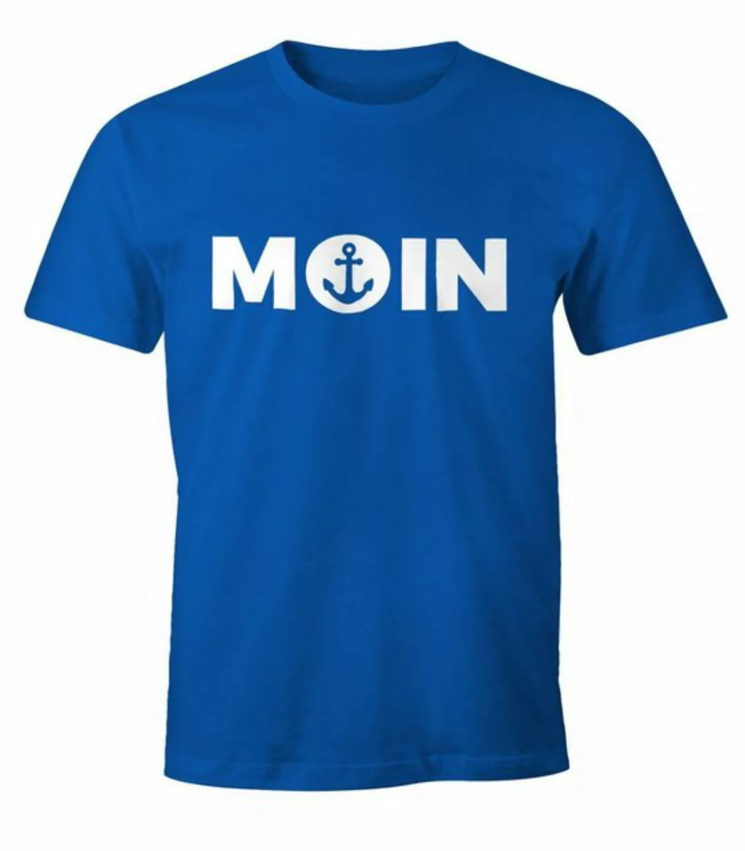 MoonWorks Print-Shirt Cooles Herren T-Shirt Moin mit Anker Shirt mit Print günstig online kaufen