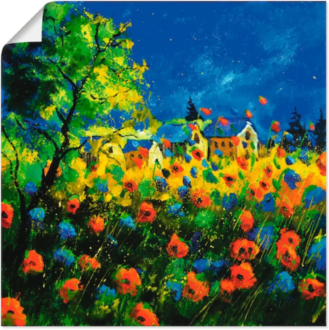 Artland Poster "Blaue und rote Mohnblumen", Blumen, (1 St.) günstig online kaufen