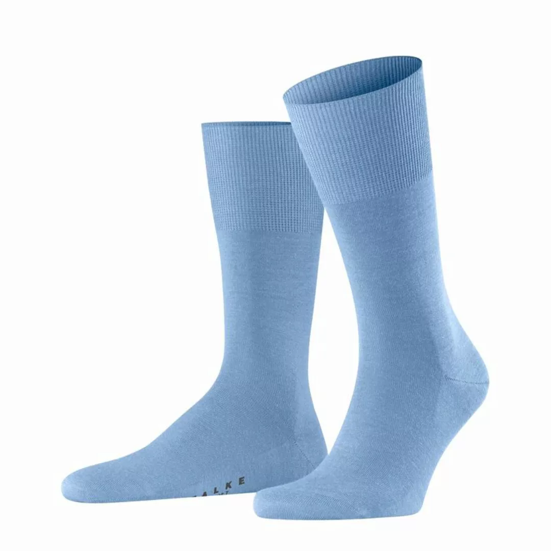 FALKE Airport Herren Socken, 49-50, Blau, Uni, Schurwolle, 14435-655408 günstig online kaufen