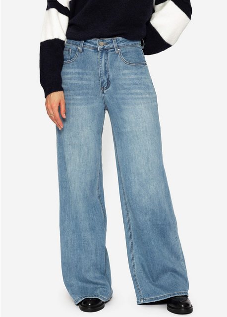 SASSYCLASSY 5-Pocket-Jeans Lässige Casual Denim in High-Waist Sitz und Wide günstig online kaufen