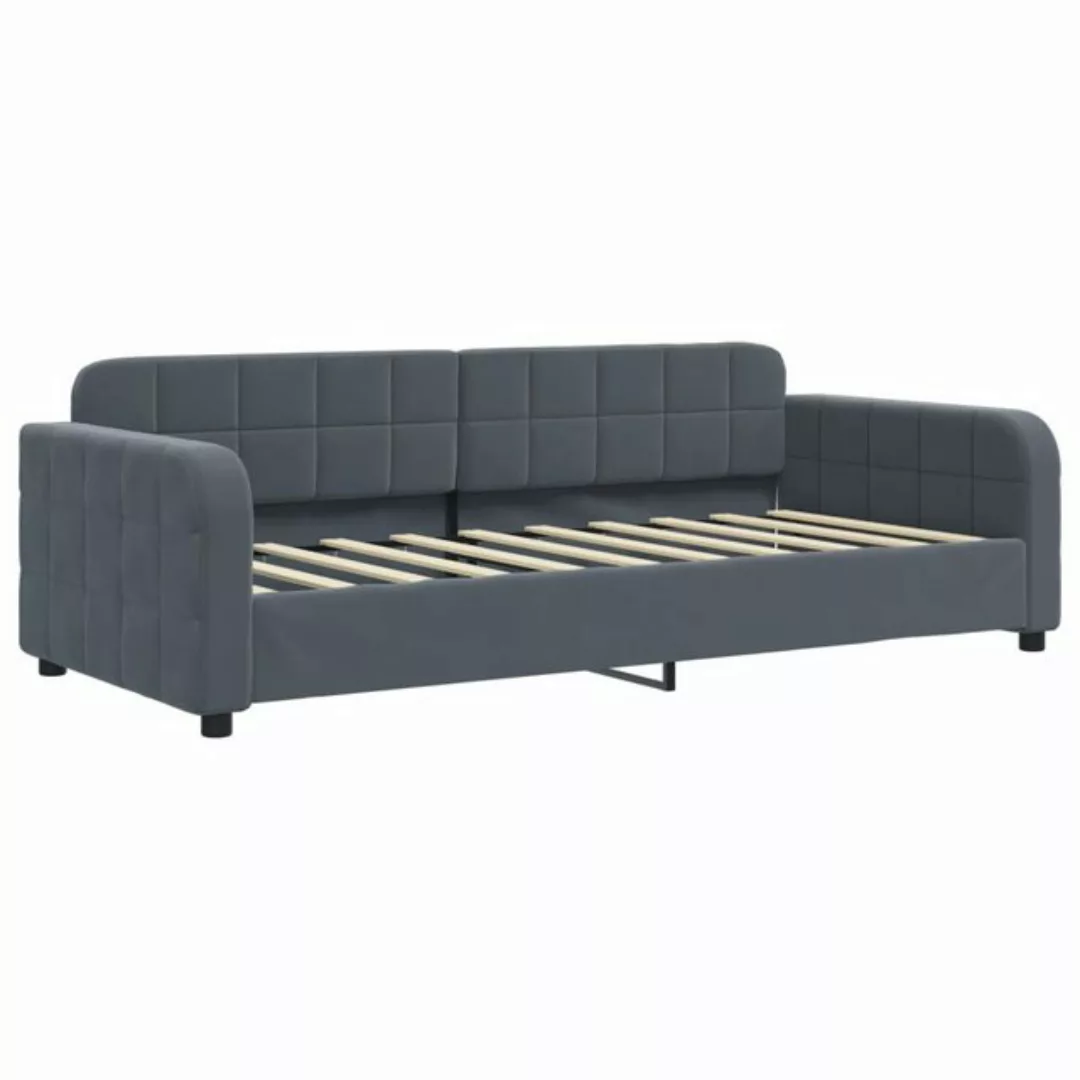 vidaXL Bett Tagesbett Dunkelgrau 90x190 cm Samt günstig online kaufen