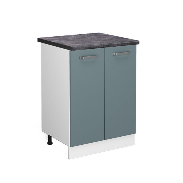 Vicco Unterschrank R-Line, Blau-Grau/Weiß, 60 cm, AP Anthrazit günstig online kaufen