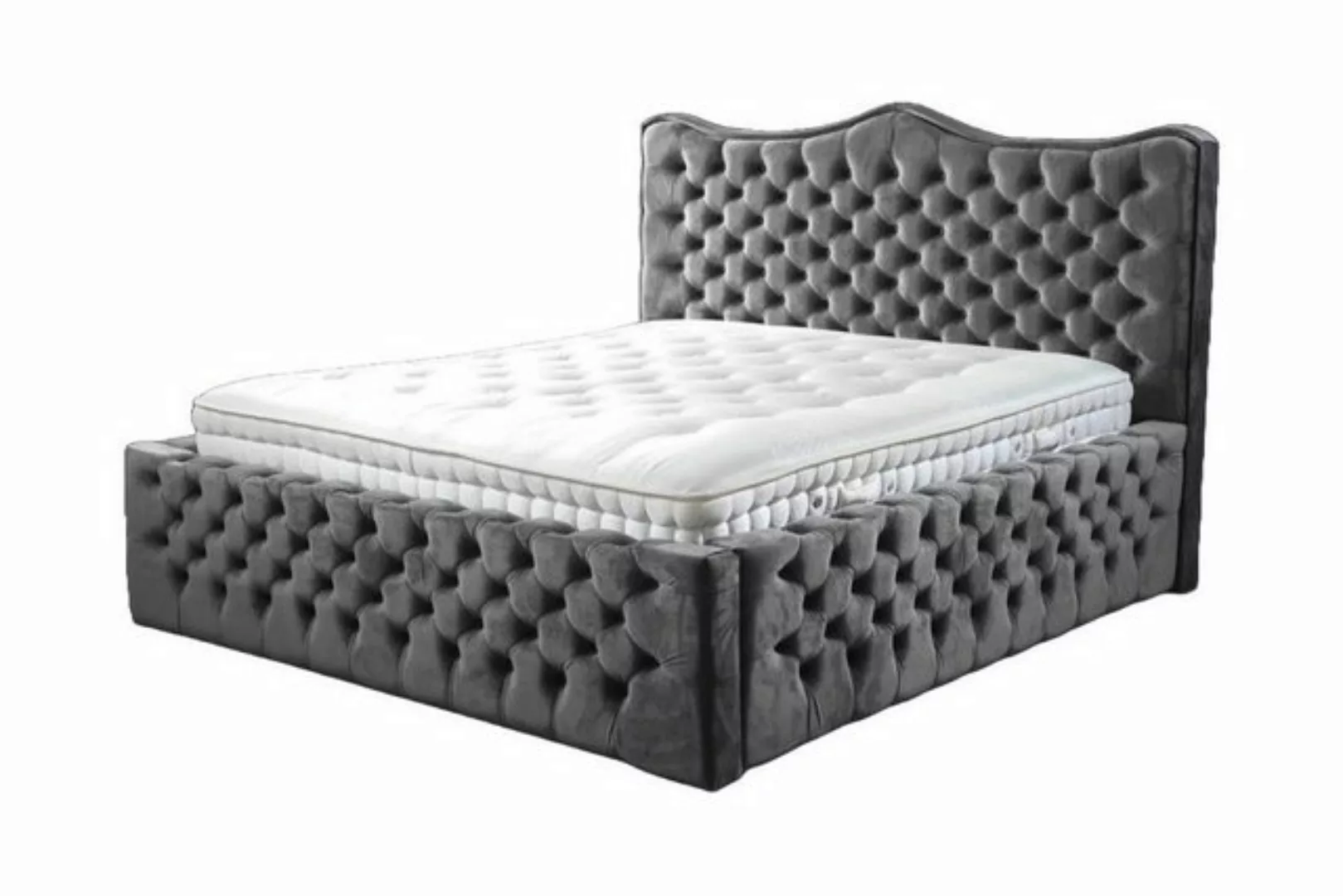 JVmoebel Bett Chesterfield Bett Samt Betten Doppelbett 160x200 Design Einri günstig online kaufen