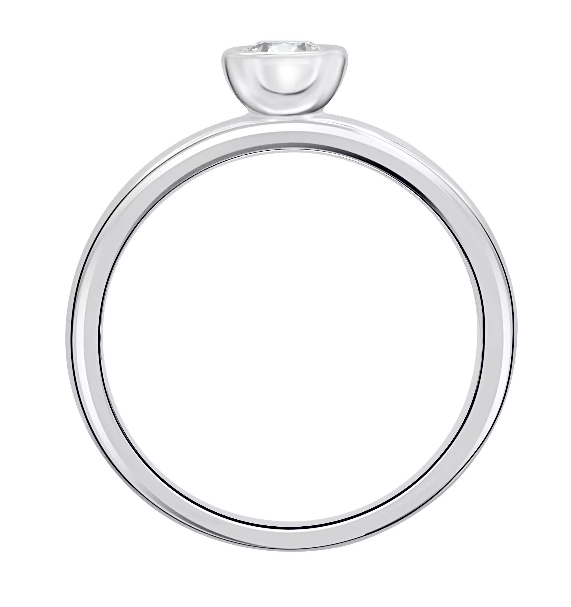 ONE ELEMENT Diamantring "0.1 ct Diamant Brillant Zarge Ring aus 585 Weißgol günstig online kaufen