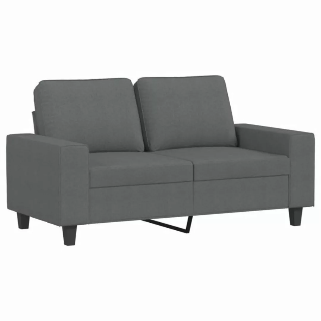 vidaXL Sofa 2-Sitzer-Sofa Dunkelgrau 120 cm Stoff günstig online kaufen