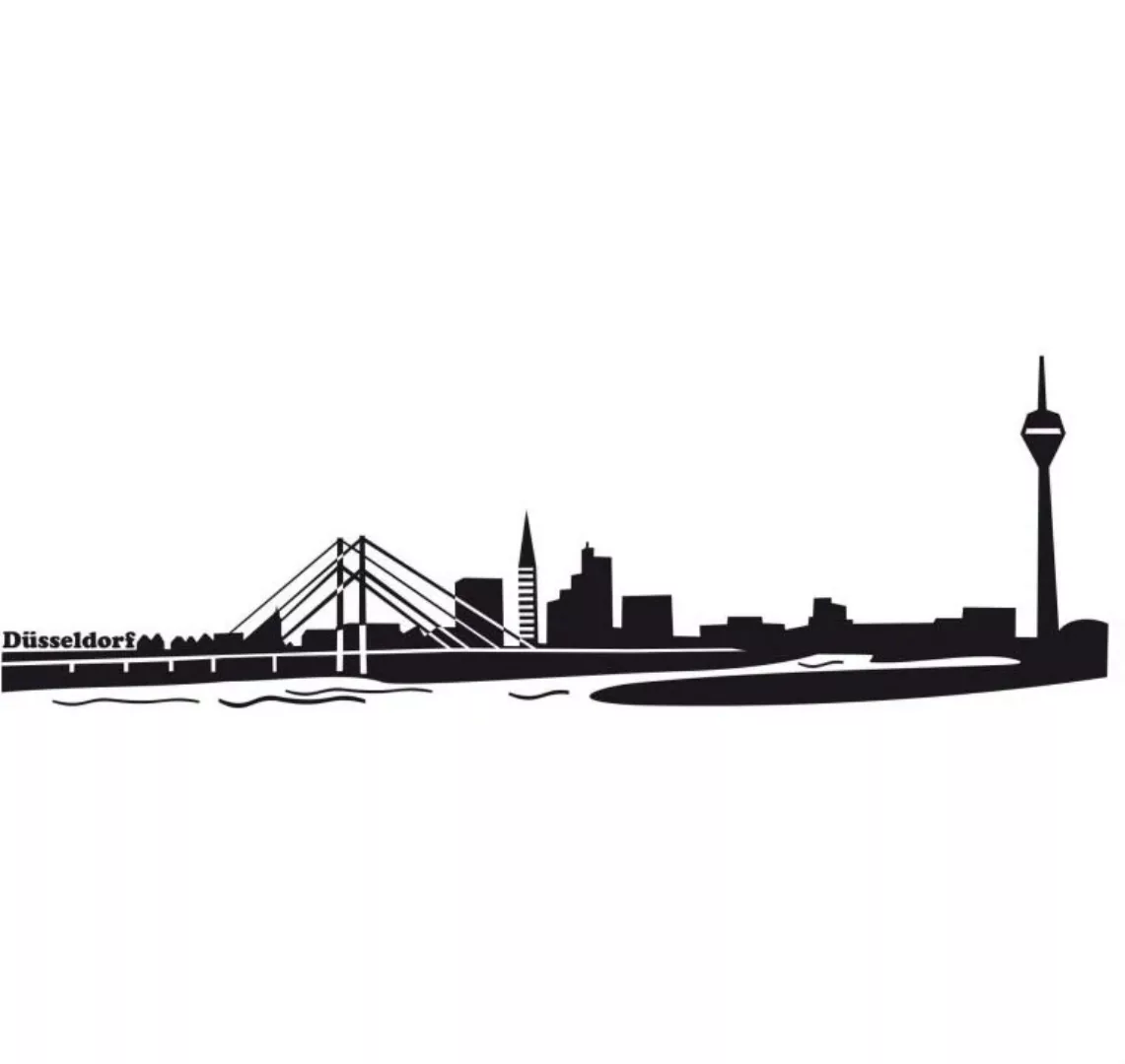 Wall-Art Wandtattoo "XXL Stadt Skyline Düsseldorf 80cm", (1 St.), selbstkle günstig online kaufen