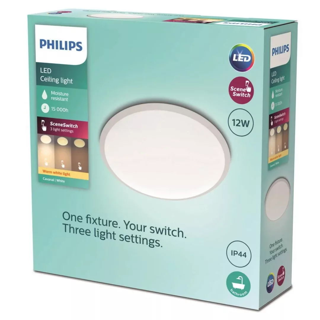 Philips SuperSlim Deckenlampe 2.700K Ø42cm weiß günstig online kaufen