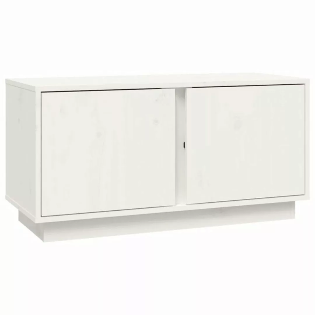 vidaXL TV-Schrank TV-Schrank Weiß 80x35x40,5 cm Massivholz Kiefer günstig online kaufen