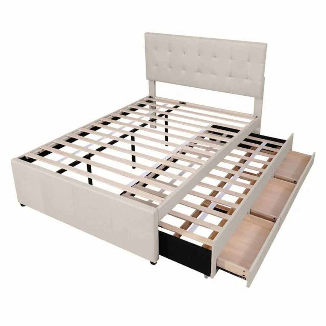 OKWISH Polsterbett Doppelbett, Familienbett, Ehebett, ausziehbares Bett 140 günstig online kaufen