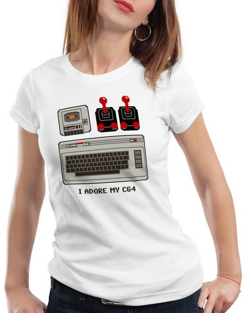 style3 T-Shirt I Adore My C64 heimcomputer commodore classic 64 günstig online kaufen